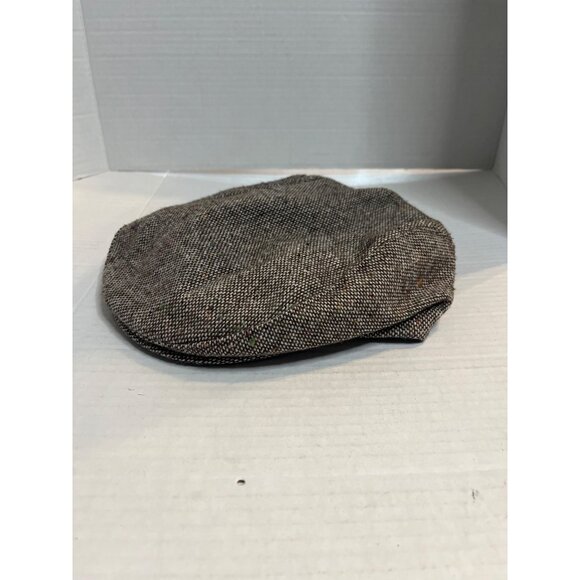 Vintage Brown Tweed Flat Cap X Large Made In USA men’s hat - Picture 1 of 7